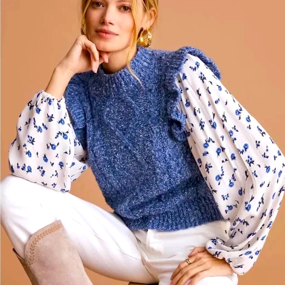 Anthropologie Layered Sweater Vest